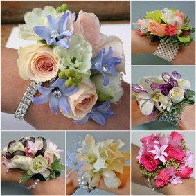 bracelet fleurs,mariage corsage, boutonniere, graduation fleurs toutes occasions Fleuriste Cupidon